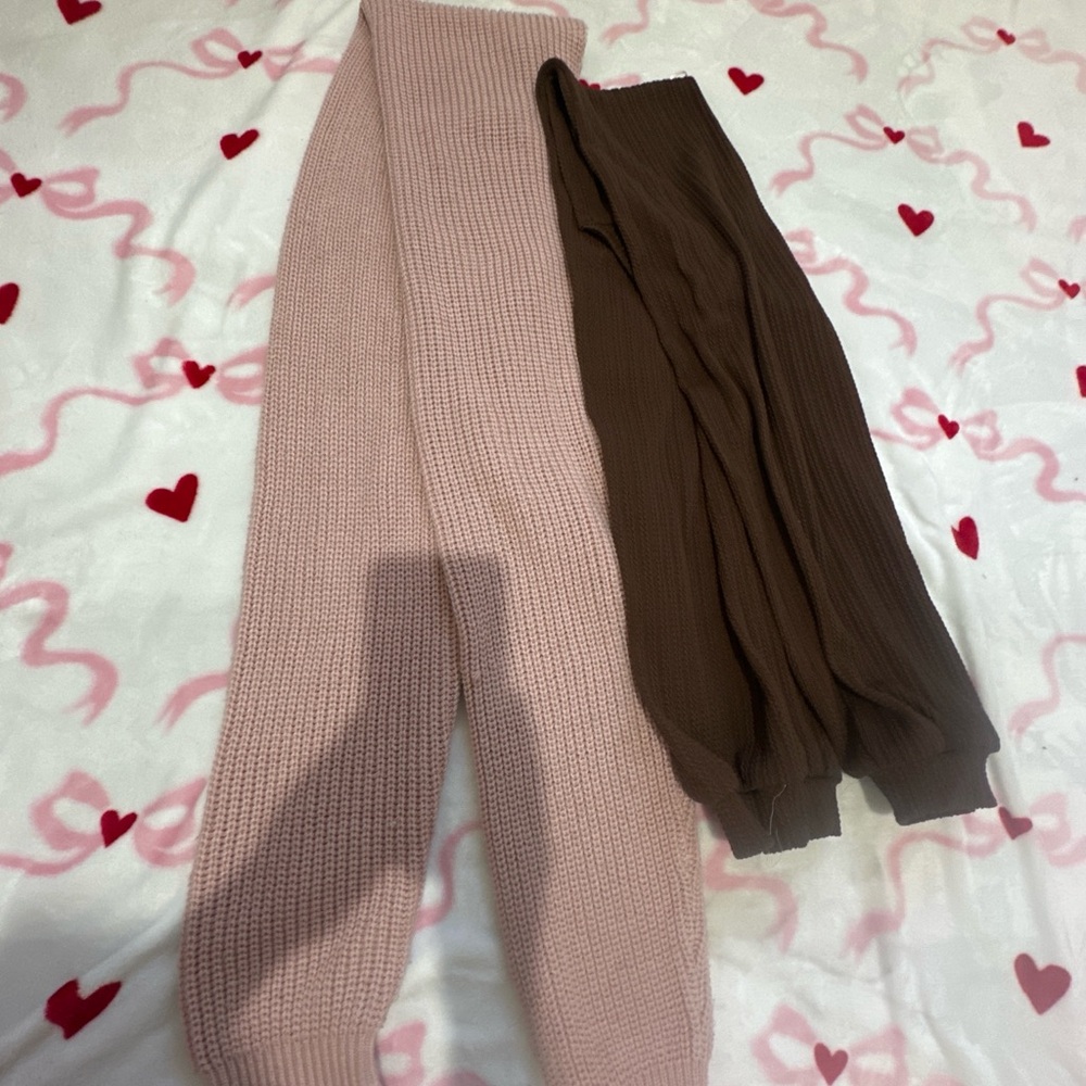 Pink and Brown Knit cardigans
